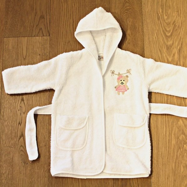BATHROBE EMBROIDERED 3-5 YEARS绣花浴袍 3-5岁