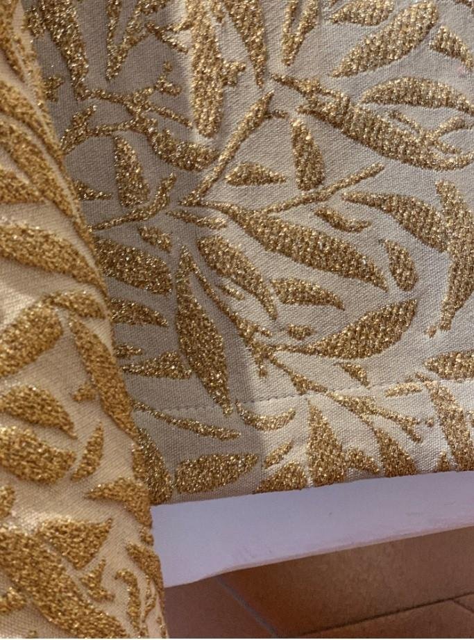 BAMBU' GOLD LUREX - TABLECLOTH 180x270cm +NAPKINS竹子卢勒克斯金色织物-180×270cm桌布餐巾组合 - immagine 4