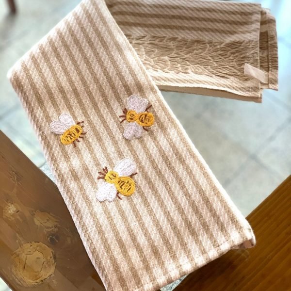 BEES - “MIRTO” EMBROIDERED KITCHEN TOWEL蜜蜂 - MIRTO 绣花厨房毛巾