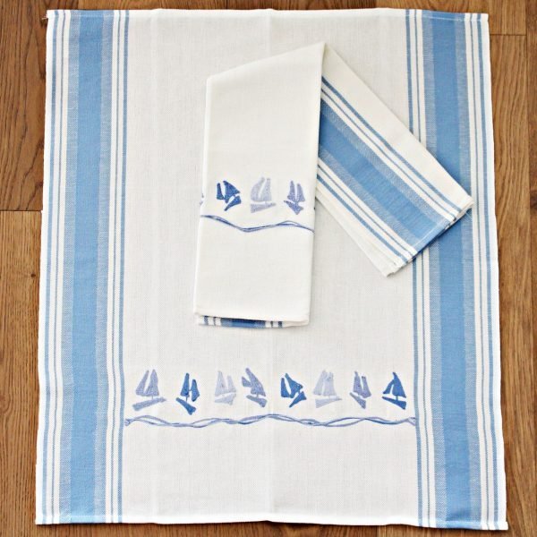 SMALL SAILING BOATS- KITCHEN TOWEL 远航小船-厨房毛巾