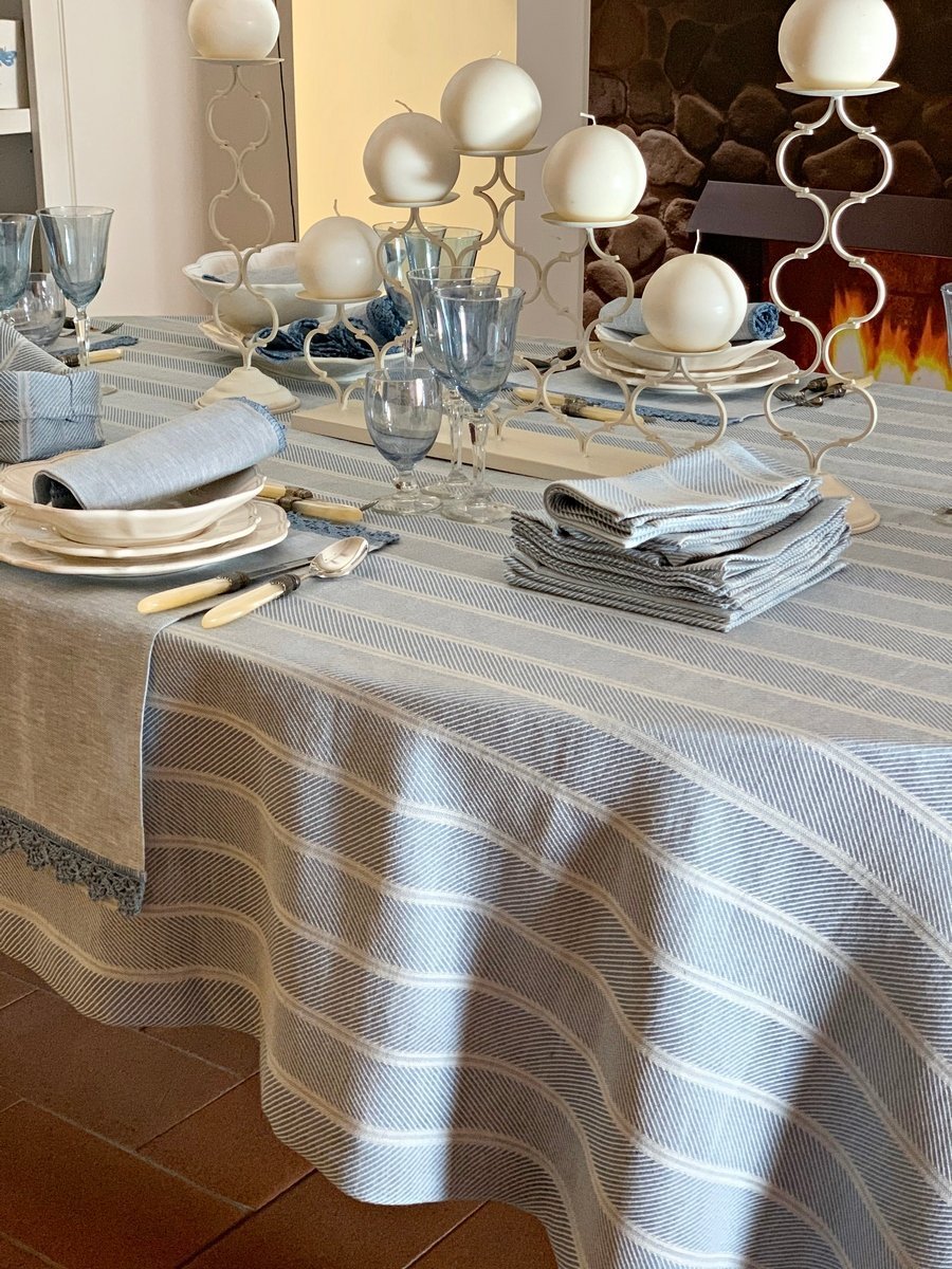 GROSSETO TWILL - TABLECLOTH 170x280cm格罗塞托斜纹布– 桌布 170x280cm - immagine 4