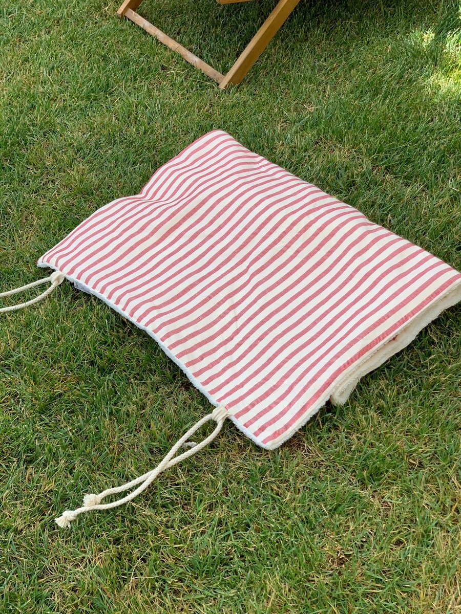 (LINED) BEACH/POOL TOWEL – POMEGRANATE(亚麻)沙滩/泳池浴巾 – 石榴 - immagine 3