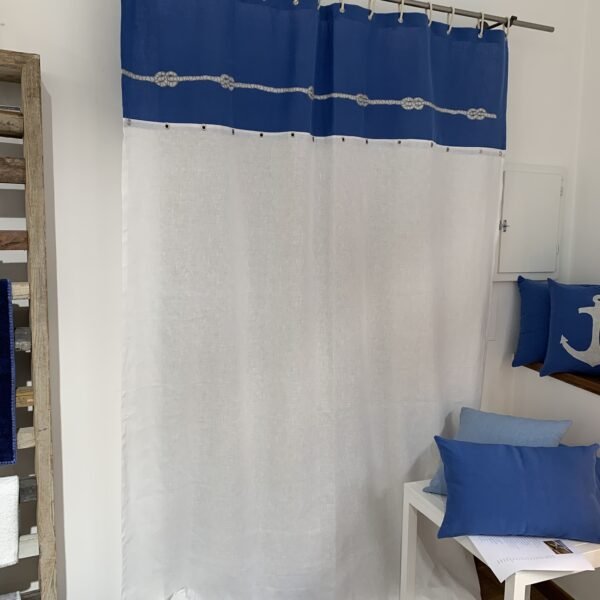 CURTAIN LAZIO WITH EMBROIDERED BORDER拉齐奥绣花边窗帘