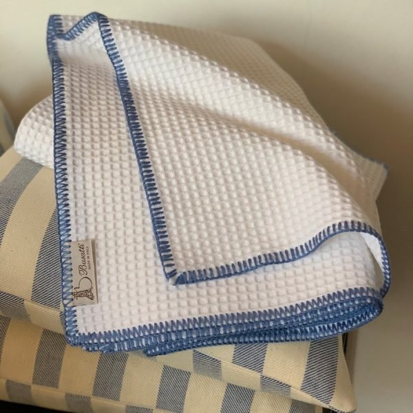 WAFFLE TOWEL WITH PUNTO SIENA LACE华夫格毛巾 – 锡耶纳蕾丝针法