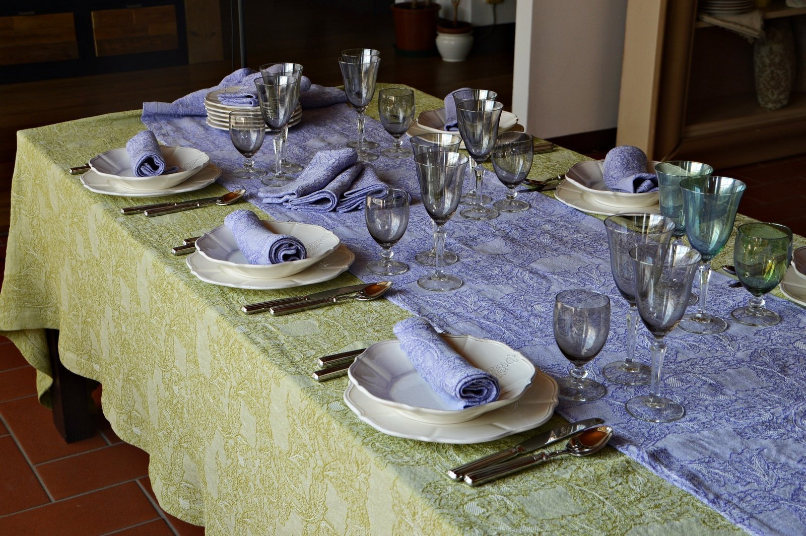 TABLECLOTH BURRACO 200X320CM - SAGE GREEN纸牌游戏桌布200X320CM – 鼠尾草绿