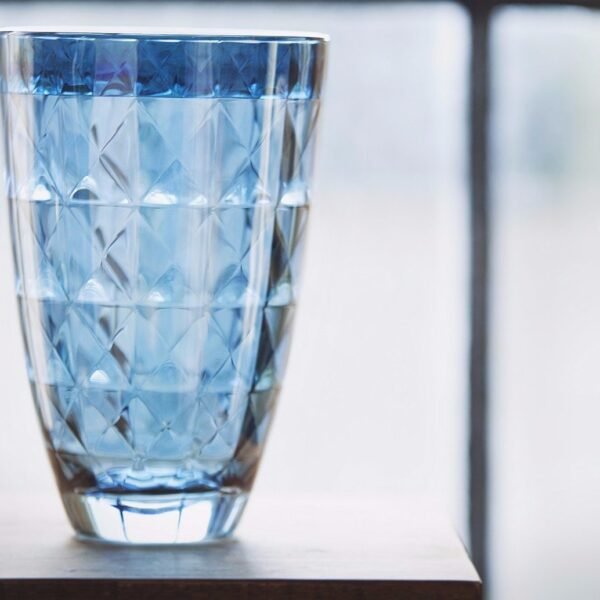 BLUE DIAMOND VASE 迪亚曼特玻璃花瓶 - 蓝色