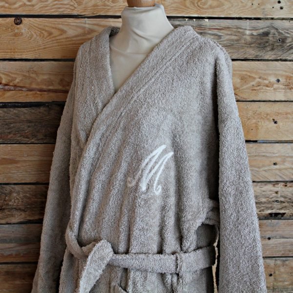 CUSTOM BATHROBE - PEARL GRAY定制化浴袍 - 褐色