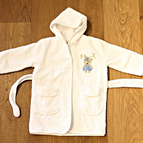 BATHROBE EMBROIDERED 1-3 YEARS绣花浴袍1-3 岁